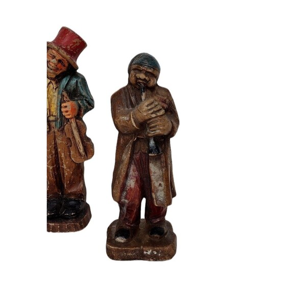 Syrocco Burwood Vintage 30s 40s Resin Hobo Folk Art Musicians Figurines - Picture 7 of 9